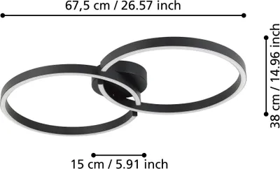 Obrázek produktu pro EGLO AMANDOLO, LED, 2400 lm, IP20, Černá