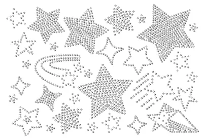 31 Stern Strass Patches zum Aufbügeln, Glitzer, für Kleidung & DIY