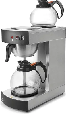 Produktbild von Lacor - 69272 - Elektrische Kaffeemaschine mit 2 Krügen 2100W 1.8litros - Grau