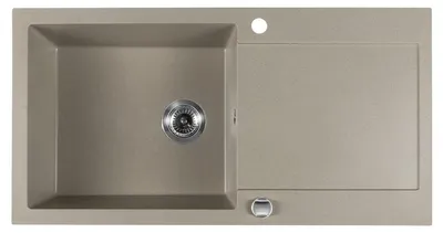 Produktbild von Sapho Einbau-Granitspüle mit Abtropffläche, 97x50cm, beige