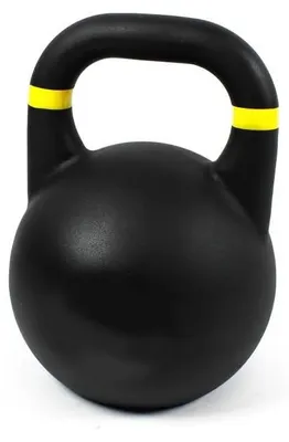 Obrázek produktu pro Kettlebell o hmotnosti 16 kg, vyrobený z litiny, vhodný pro různé cviky