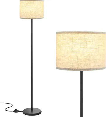 Produktbild von Stehlampen, Stehlampe, Standleuchte, Nachttisch, Leselampe, Stehleuchte, mit Fußschalter, Bettlampe, runde Metallbasis, ohne Leuchtmittel