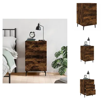 Produktbild von vidaXL Nachttisch Räuchereiche 40x40x66 cm Holzwerkstoff -  Nachttische