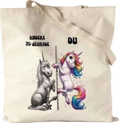 Produktbild von Andere 50-Jährige Du Einhorn Jutebeutel Geburtstag Freundin Party Lustig