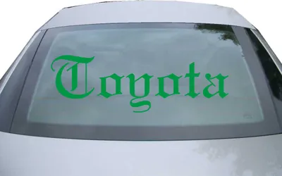 Produktbild von Indigos UG - Aufkleber Heckscheibe & Motorklappe DE6894 - grün - 600x195 mm - Coyota - Auto Scheiben Fenster Heckklappe Tuning Racing JDM - Die cut