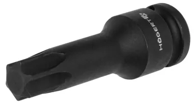 Produktbild von Torx 1/2 Kraft-Stecknuss – Torx-Bitgröße: T40. Werkzeughaltergröße: 1/2". Material: CrMo-Stahl, oberflächenoxidiert, schwarz. | Högert Technik