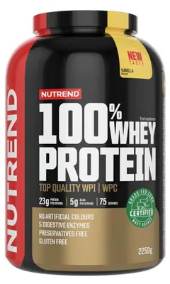 Productafbeelding van Nutrend 100% Whey Protein 2250g - Vanille-smaak