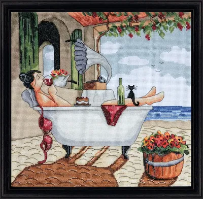 Obrázok produktu pre Balenie výšiviek krížikom "Môj voľný deň", počítanie vzoru, 30x30cm