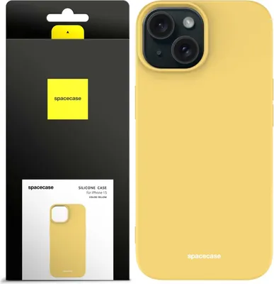 Immagine prodotto di Custodia in silicone SPACECASE Custodia in silicone per iPhone 15 Giallo