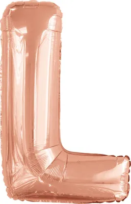Immagine prodotto di Palloncino in foil lettera L oro rosa - 88 cm