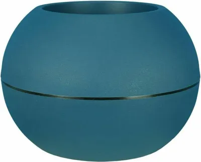 Image de Bac Pot de fleurs Double Parois effet Granit - Boule D 40cm 8,9L - Bleu - Fabrication Française
