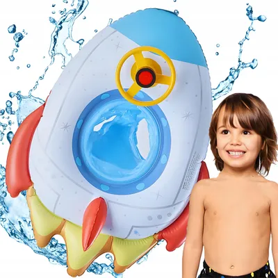 Produktbild von Kinderponton mit Sitz Aufblasbares Wasserschwimmrad mit Lenkrad