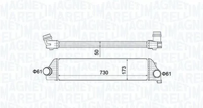Obrázek produktu pro MAGNETI MARELLI 351319205410 – Mezichladič pro RENAULT MASTER III, karoserie (FV), s turbodmychadlem