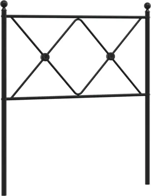 Produktbild von vidaXL Ersatz-Kopfteil Metall Schwarz 75 cm