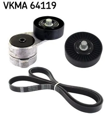 Image de SKF | Jeu de courroies trapézoïdales à nervures (VKMA 64119) entre autres pour Hyundai,KIA