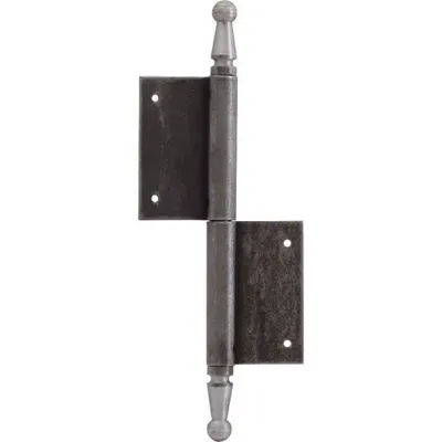 Produktbild von Türband mit Zierkopf - Aufschraubband klassisch, mit Zierkopf, links, 120x180mm, Stahl blank