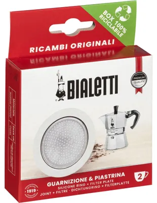 Image de BIALETTI : Ensemble de rechange pour piston et filtre en caoutchouc/aluminium, pour 2 tasses – Pack avantage de 6 pièces