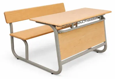 Zdjęcie produktu dla Ławka szkolna z ergonomiczną siedziską i solidną metalową ramą
