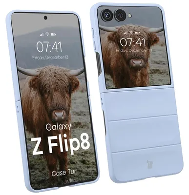 Produktbild von Robuste Handyhülle für Galaxy Z Flip8, Bizon Case Tur, Hellblau