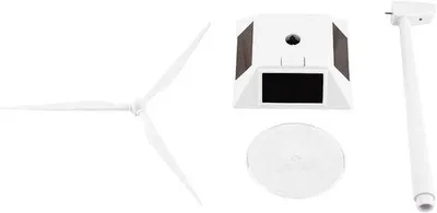 Produktbild von Solar-Windmühle-Desktop-Modell-Wohnzimmer-Accessoire-Spielzeug- für Kinder- mit Sonnenenergie-Antrieb.