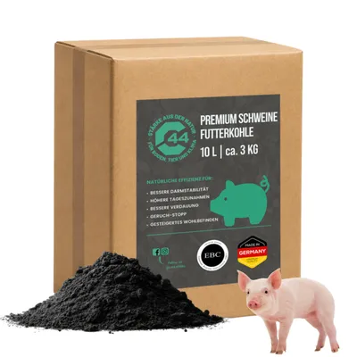 Produktbild von C44 Futterkohle für Schweine | Profi-Qualität für Stall & Tier - 10L