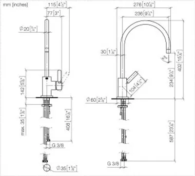 Obrázek produktu pro Dornbracht 33836888-00 Jednopáková baterie pro splachovací ventil/sprchovou baterii