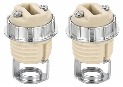 Zdjęcie produktu dla Dwie ceramiczne lampy stołowe z metalowym pierścieniem i uchwytem