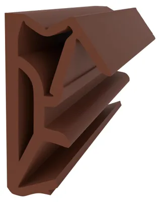 Produktbild von Flügelfalzdichtung 12 mm Falzhöhe für Holzflügel - Braun - 12 Meter - Fensterdichtung - Silikon - Holzfenster
