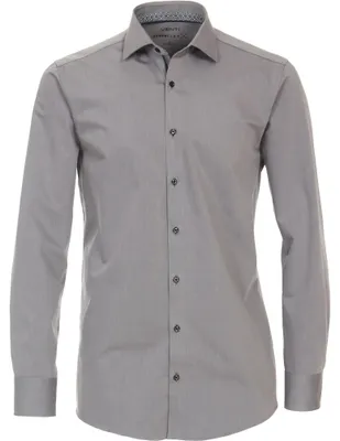 Produktbild von Venti - Modern Fit - Herren Langarm Hemd (123963500), Größe:40, Farbe:Silber (700)