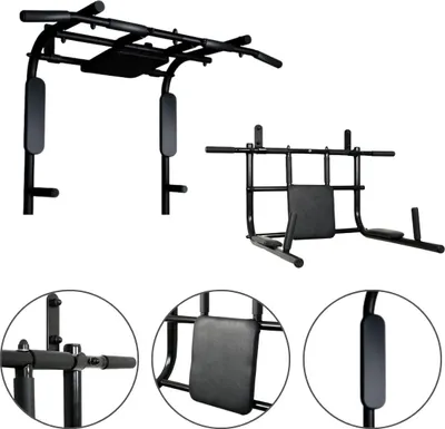 Obrázok produktu pre 3 v 1 hrazda Fitness hrazda s madlom + operadlom, hrazda na stenu