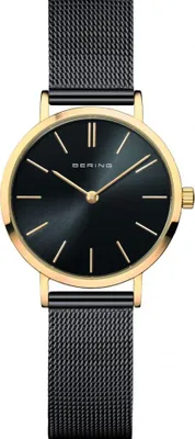 Produktbild von Damenarmbanduhr BERING 14129-132, schwarz, klassisch, schmuckvoll.