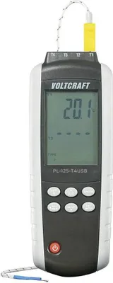Produktbild von VOLTCRAFT PL-125-T4 Temperatur-Messgerät -200 - +1372 °C Fühler-Typ K, J