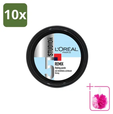 Produktbild von 10 x L'Oréal Paris Studio Line Remix Styling Paste - Starke Fixierung - 150 ml - Sparpackung - 10 Stücke