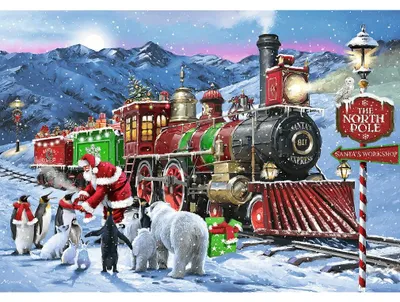 Produktbild von TREFL PUZZLE 1000 XMAS PremPlus Świąteczny pociąg 12097