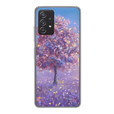 Produktbild von MuchoWow® Handyhülle Schutzhülle Hülle für Samsung Galaxy A53 5G Baum - Sommer - Rosa Silikon Softcase Handy Hülle - Schutzabdeckung