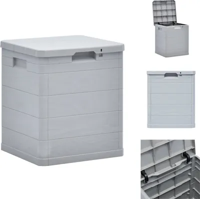 Immagine prodotto di vidaXL Cassetta da giardino 90 L grigio chiaro - Cassette da giardino