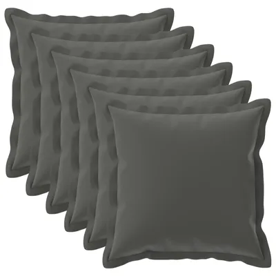 Produktbild von vidaXL Kissenbezug 6 stk. HOUTEN Anthrazit 55 x 55 cm Polyester
