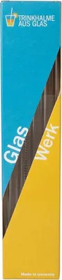 Productafbeelding van Glazen rietjes - 10 glazen rietjes + reinigingsborsteltje