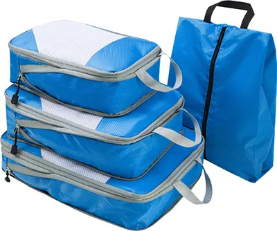Produktbild von MODFU 4 Stück Packing Cubes Kleidertaschen Koffer Organizer, Blau