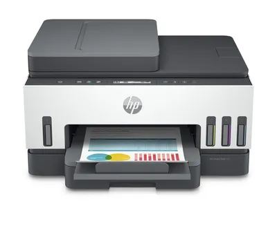 Obrázek produktu pro HP Smart Tank 750 Bezdr. př. All-in-One Barva Tiskárna, Oboustranný tisk; Kopírka, skener, Termotiskárna, Barevný tisk, 4800 x 1200 DPI, Barevné kopírování, A4, Přímý tisk