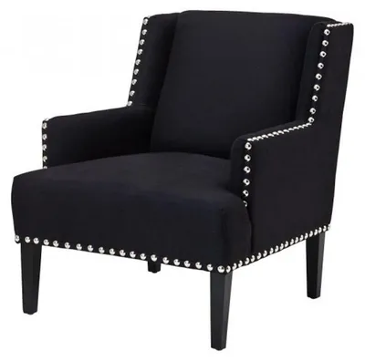 Produktbild von Casa Padrino Designer Art Deco Club Sessel Schwarz - Luxus Club Sessel