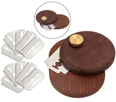 Produktbild von Teigmesser Brot Lame mit 10 Ersatzklingen, Broteinschneider aus Edelstahl mit Holzgriff für Sauerteig Brot Baguette