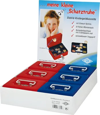 Produktbild von Wedo Mini Money Box with Slot, Blau, Rot