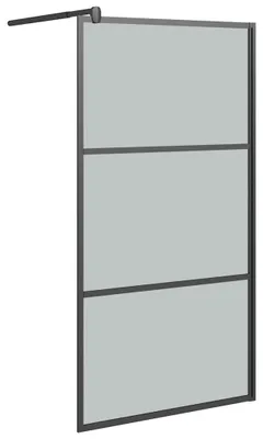 Produktbild von vidaXL Duschwand für Walk-In Dusche 100x195 cm Dunkel ESG Glas Schwarz