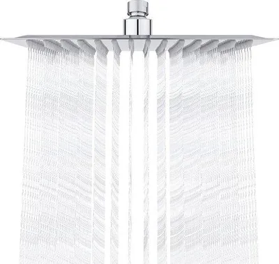 Imagen del producto de Ducha de lluvia de acero inoxidable, 25 cm de diámetro, color cromado plateado