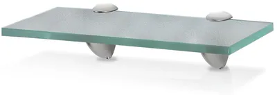 Produktbild von Eikuavons Glasboden Wandregal 30 x 10 x 0,8 cm, Glasregal Milchglas mit Halterung, Badregal Ablage Hängeregal für Badezimmer