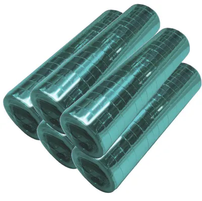 Produktbild von 5 Glitzer Luftschlangen mint grün metallic