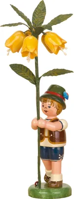 Produktbild von Hubrig Volkskunst 'Blumenkinder Junge - Kaiserkrone 17cm'
