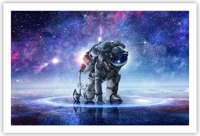 Produktbild von Poster - Poster ohne Rahmen - Kosmonaut Weltraum - 91,5x61 cm - Wand Bild - Wanddeko - Wandbilder - Kunstposter - Wandposter - Bilder - Kunstdruck - Wanddekoration - Wandbild - P2XAA91x61-3985