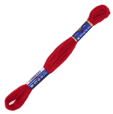 1 Docke Stickgarn 2g / Sticktwist 100 % Baumwolle Stickerei dunkelrot